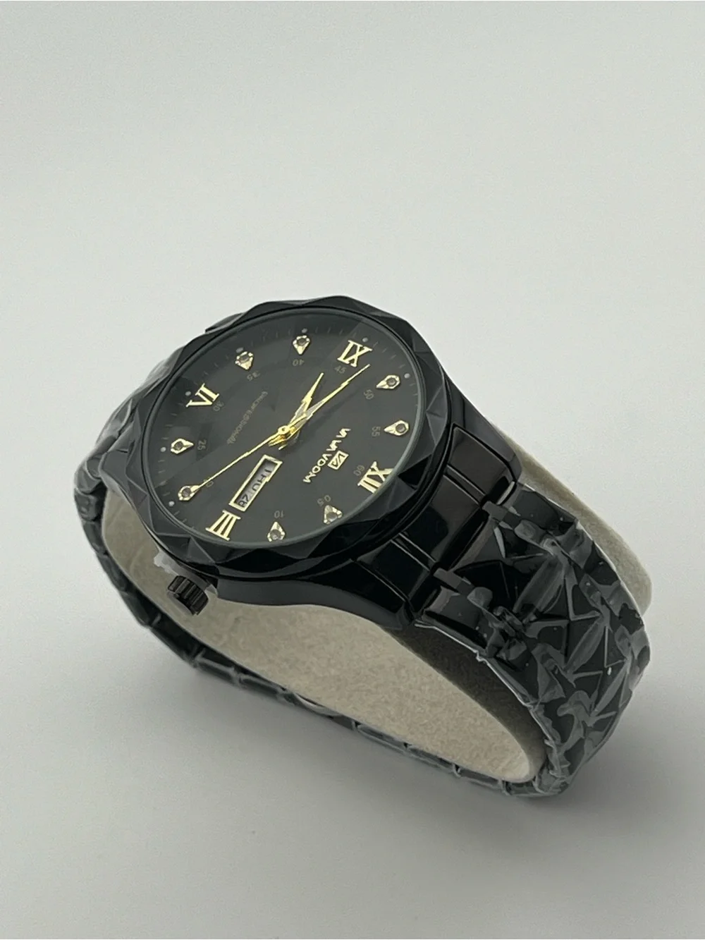 Va Va Voom Black and Gold Men's Dress Watch